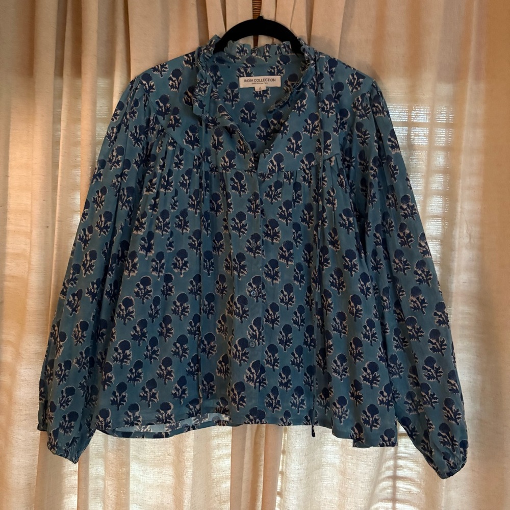 Emerson Fry EMMALINE BLOUSE - LITTLE MARIGOLDS DANUBE ORGANIC - Picture 3 of 10